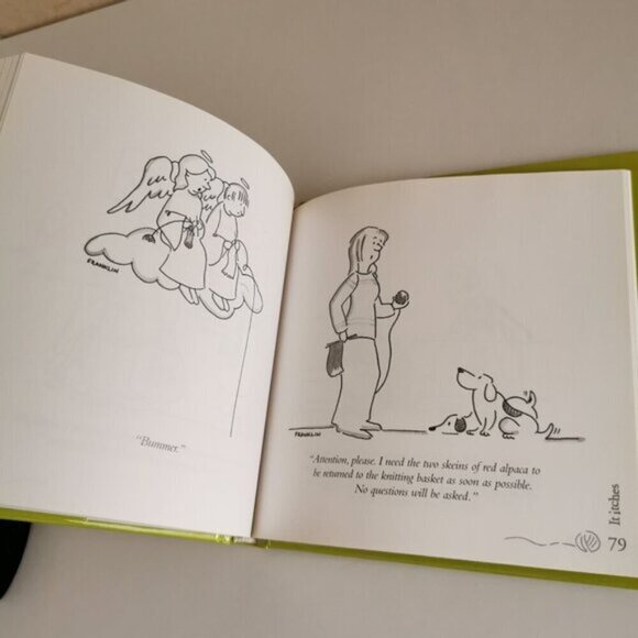 It Itches A Stash of Knitting Cartoons Hardcover Franklin Habit Cute Knitter - Picture 8 of 10